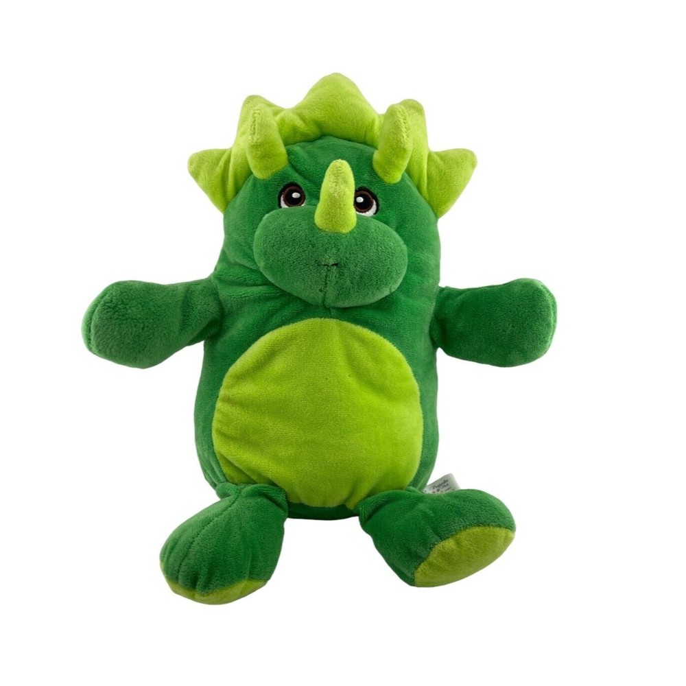 Progressive Plush Jake David  Green Triceratops Dinosaur Stuffed Plush 13”
